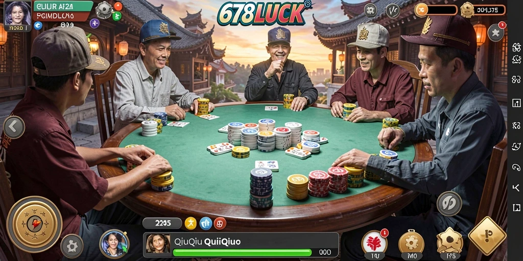 Tampilan gameplay QiuQiu yang penuh aksi dalam 678LUCK.