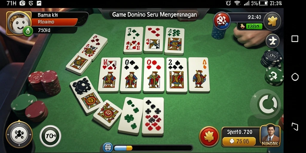 Screenshot 71H menampilkan suasana seru permainan Domino.