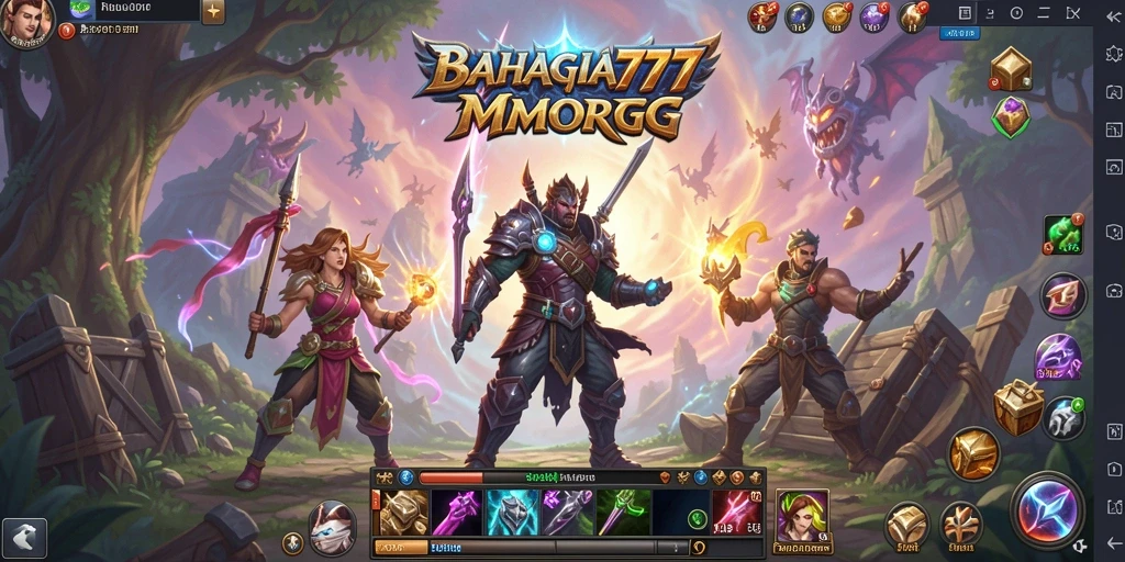 Tampilan gameplay seru BAHAGIA777 di dunia MMORPG.