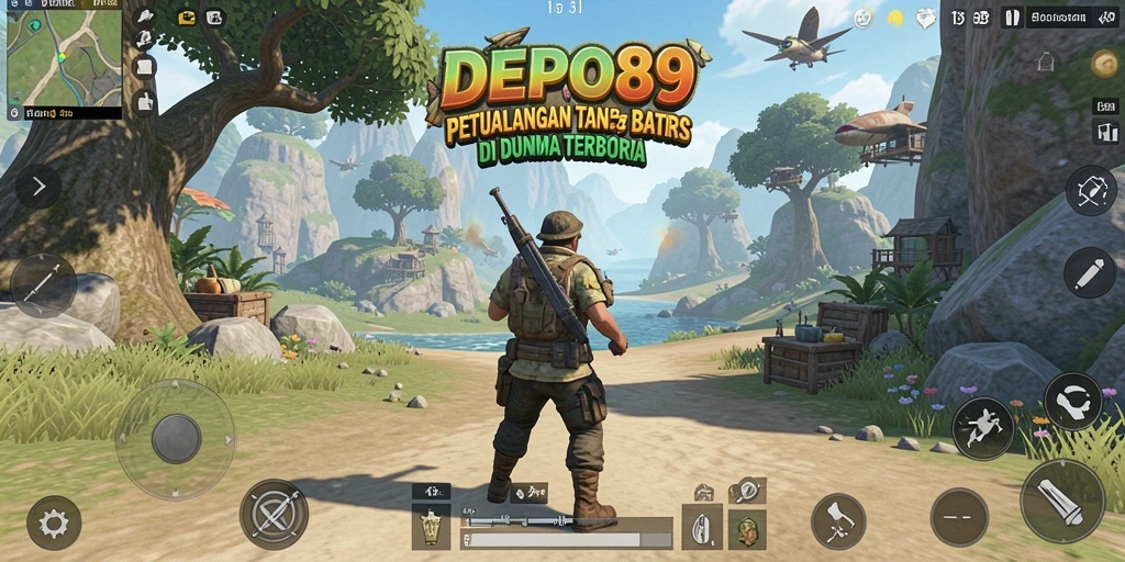 Tampilan gameplay seru di dunia terbuka DEPO89.