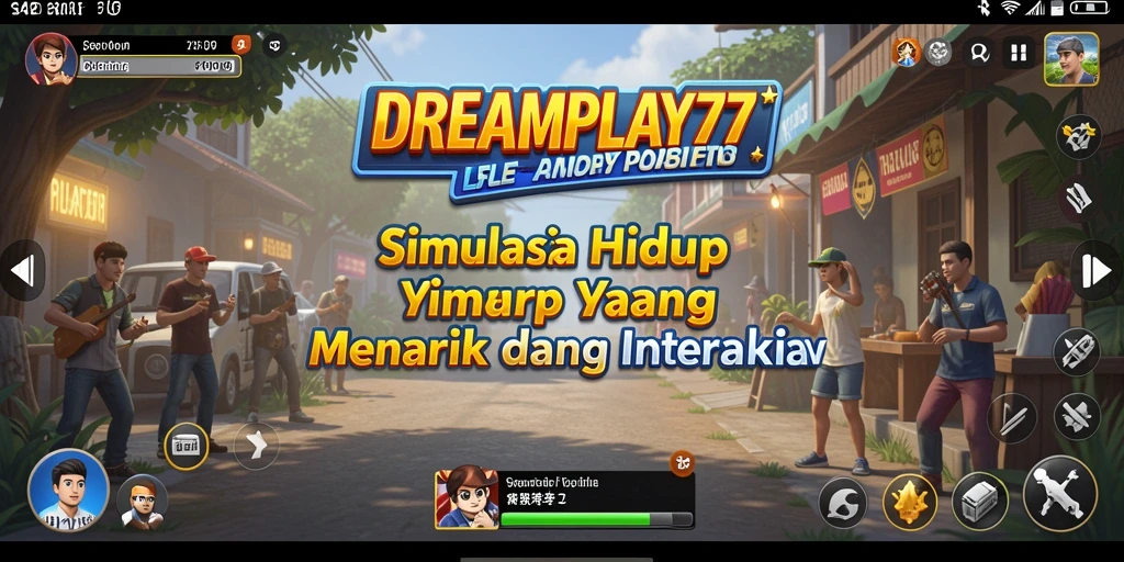 Tampilan gameplay utama <strong>DREAMPLAY77</strong> yang menarik dan interaktif.