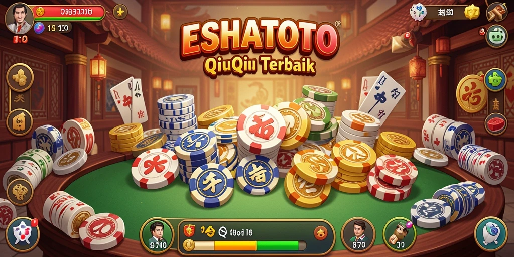 Tampilan menarik dari permainan QiuQiu ESHATOTO saat bermain.