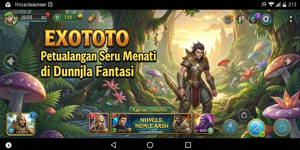 Tangkapan layar gameplay EXOTOTO yang menunjukkan aksi petualangan seru.