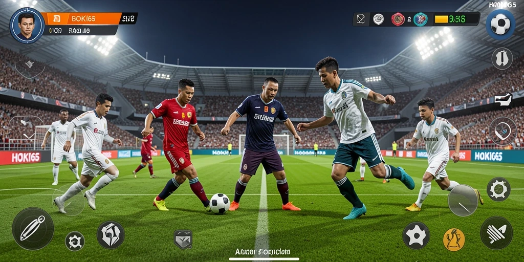 Tampilan gameplay HOKI65 yang menegangkan dan seru di lapangan.