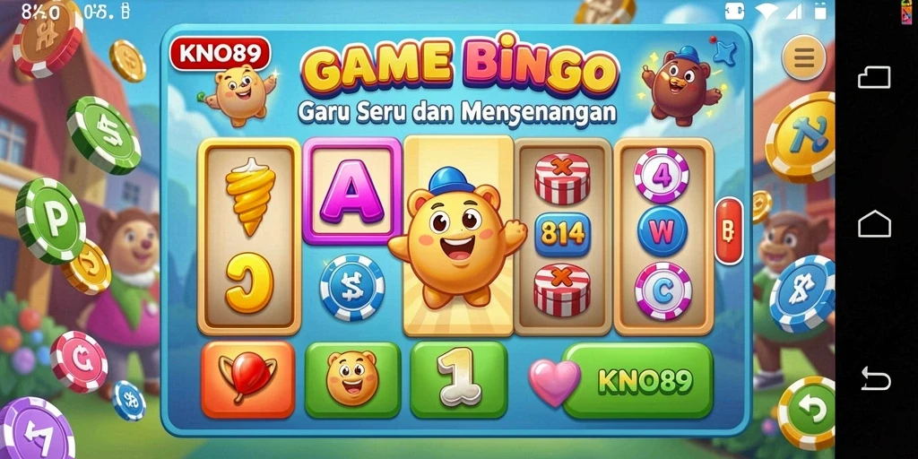 Tampilan gameplay seru dalam KNO89 saat permainan Bingo berlangsung.