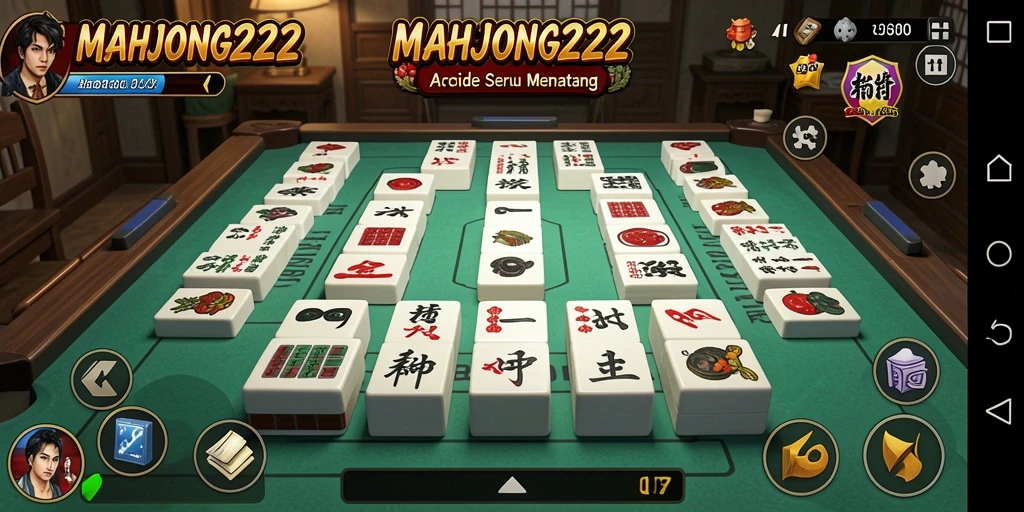 Screenshot gameplay MAHJONG222 menunjukkan aksi seru bermain Arcade.