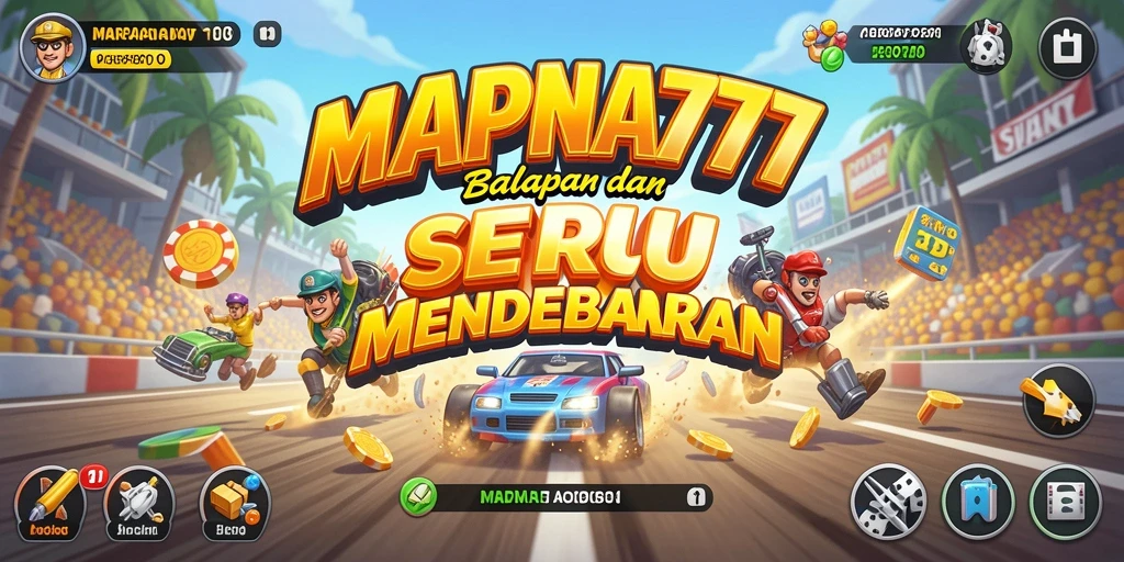 Screenshot gameplay balapan yang seru dan mendebarkan di MAPNA777.