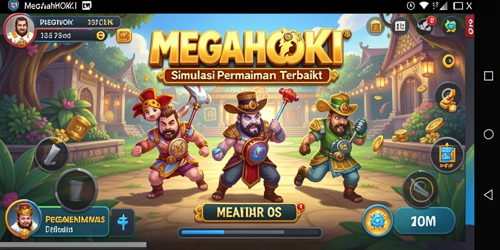 Tangkapan layar utama dari gameplay MEGAHOKI yang menarik dan interaktif.