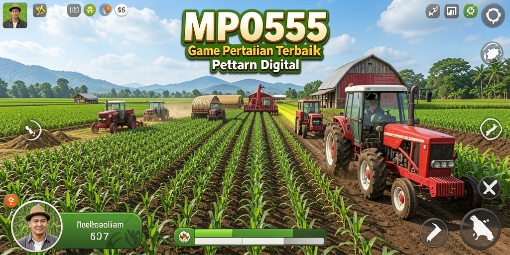 Screenshot MPO555 menampilkan aksi seru bertani di dunia digital.