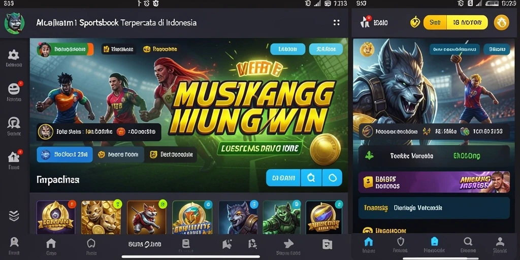 Screenshot utama MUSANGWIN menampilkan antarmuka aplikasi Sportsbook yang user-friendly.