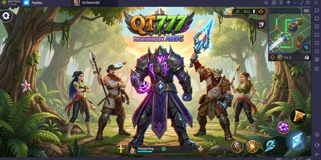 Tangkapan layar gameplay QT777 menampilkan aksi seru dalam dunia ARPG.