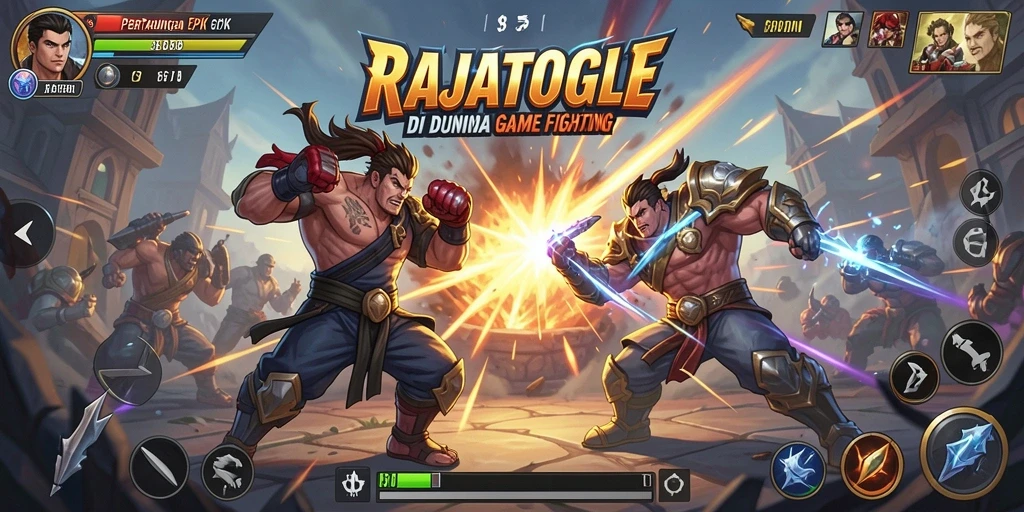 Tampilkan aksi pertarungan seru dalam gameplay RAJATOGEL.