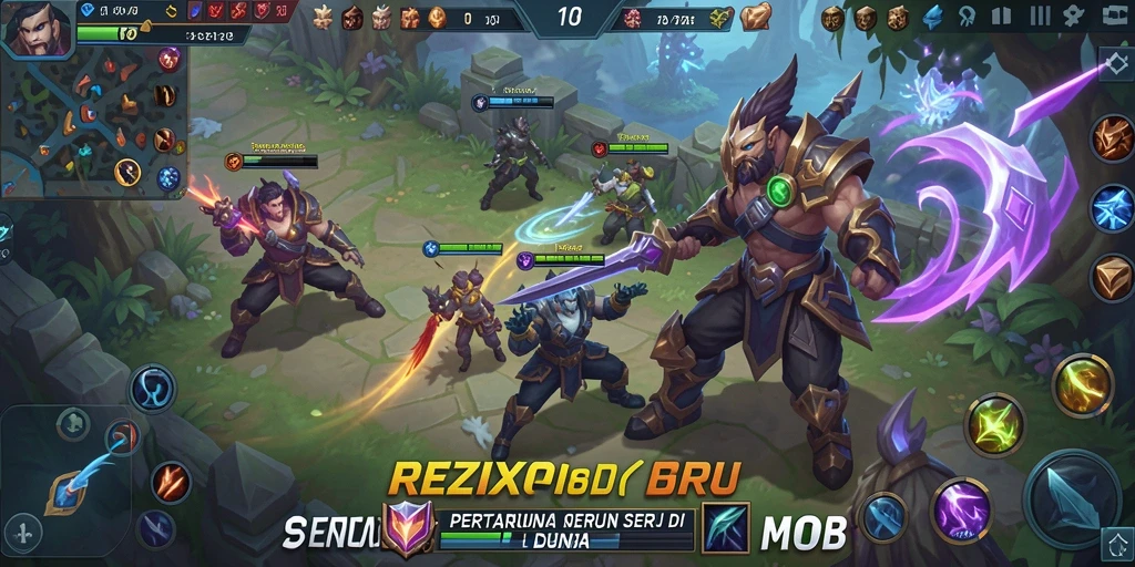 Tampilan seru pertandingan MOBA di REZIXO.