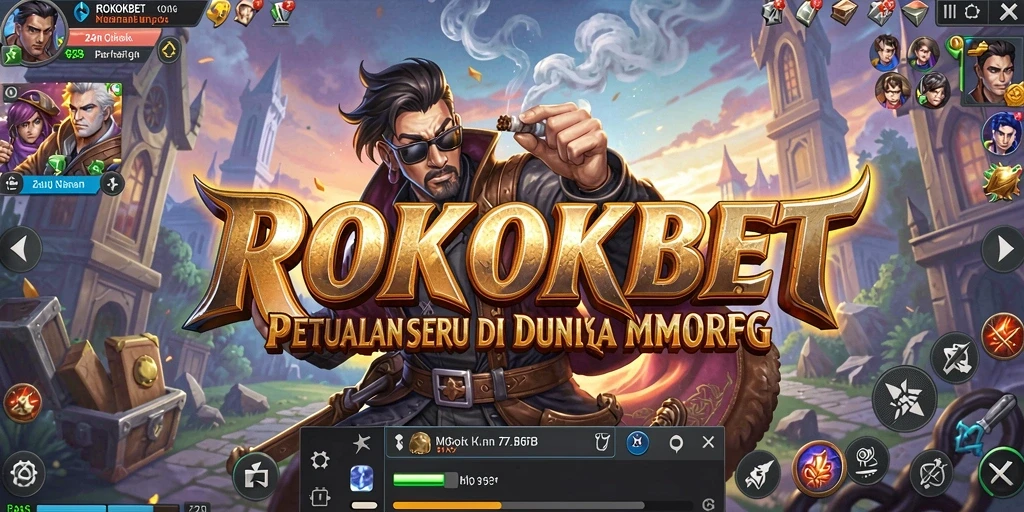 Screenshot ROKOKBET menampilkan aksi pertarungan seru di dunia MMORPG.