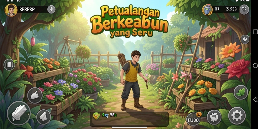 Tampilan gameplay RPRPRP yang menarik dan penuh warna.