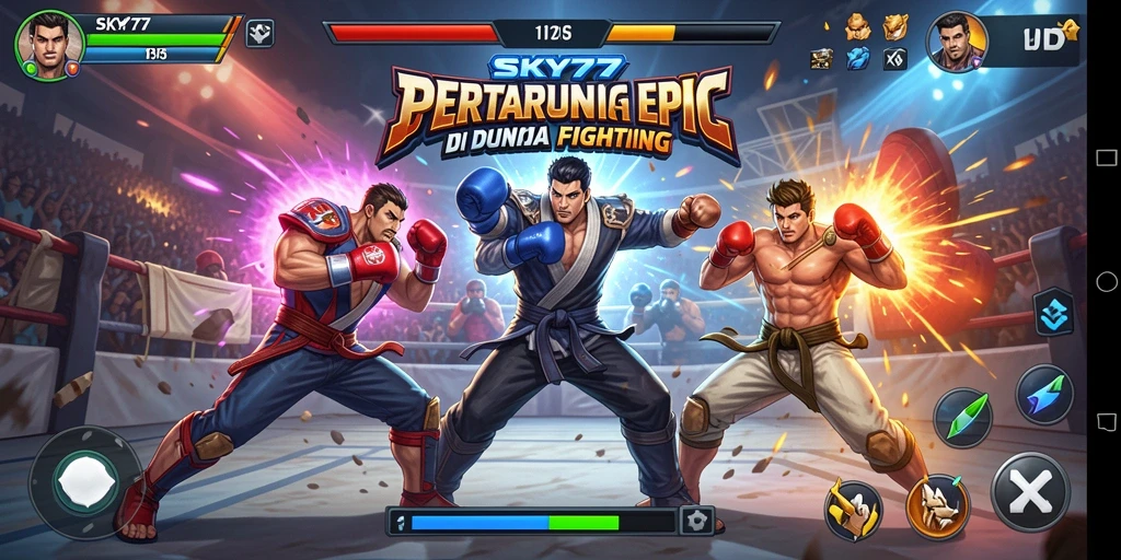Tampilkan gameplay seru dalam pertarungan Fighting.